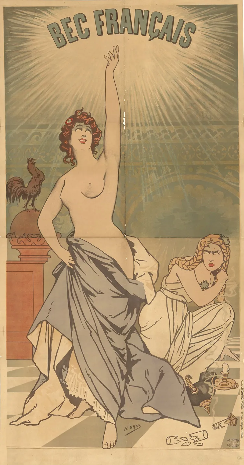 Bec Francais Wall Art by Henri Boulanger Gray - High-Resolution Digital Print