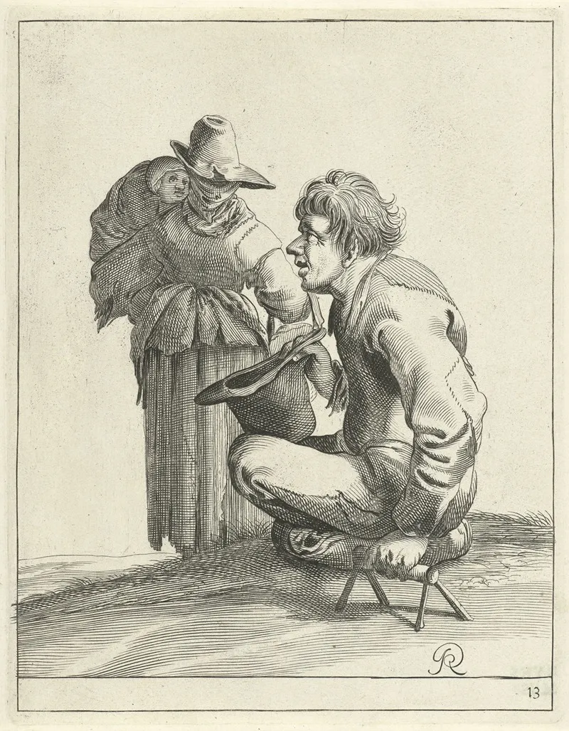 Bedelaar Op Een Kussen