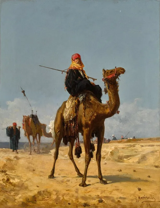 Bedouins In The Desert 2 Wall Art by Vincenzo Marinelli - High-Resolution Digital Print