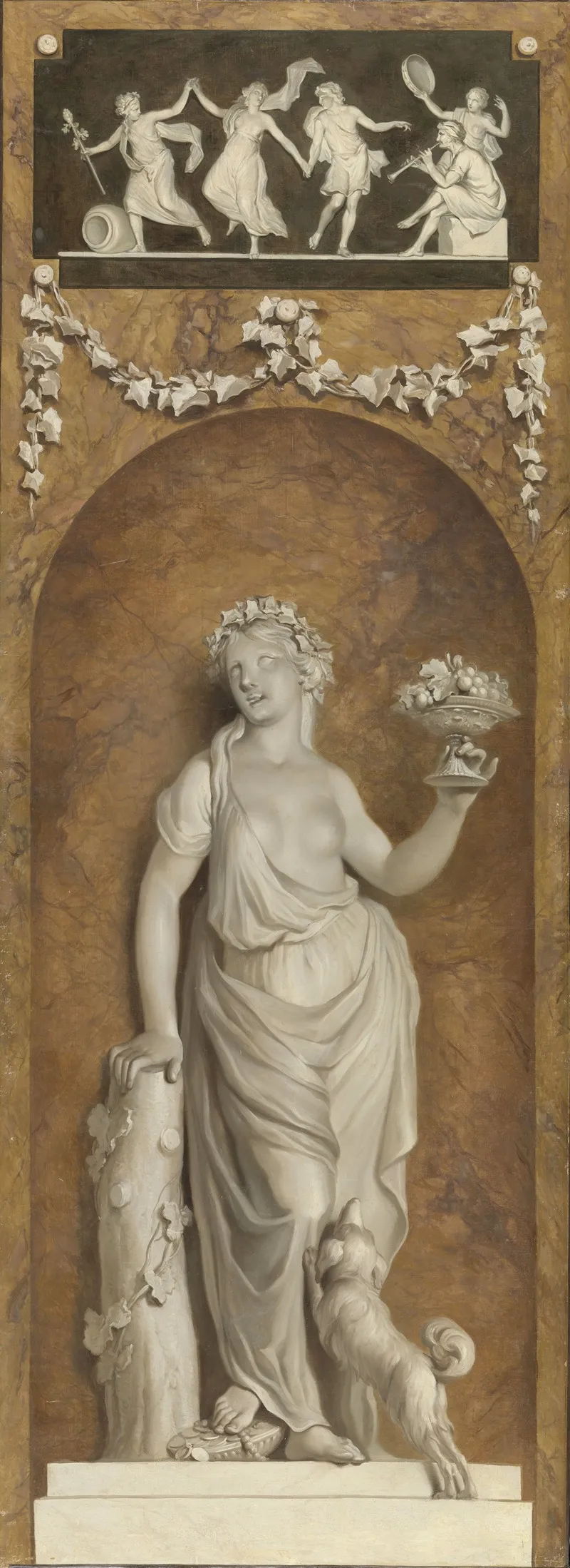 Behangselschildering Met Bacchante