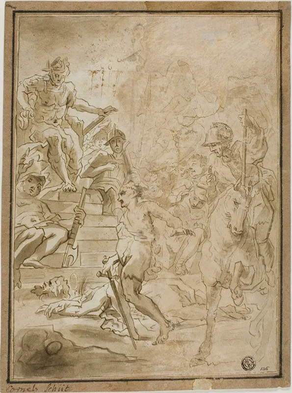 Beheading Of Male Saint In Presence Of Roman Ruler