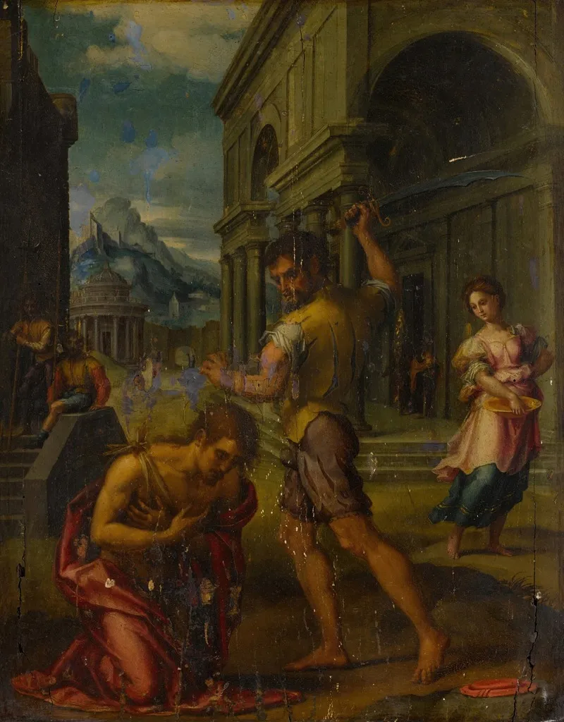 Beheading Of Saint John The Baptist Wall Art by Giovanni Antonio Sogliani - High-Resolution Digital Print