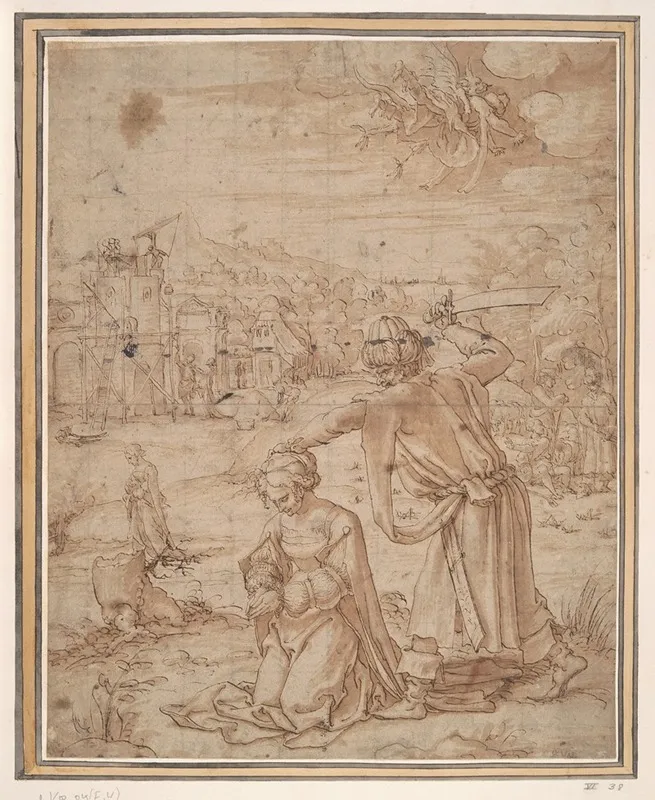 Beheading Of St Barbara Wall Art by Jan Swart van Groningen - High-Resolution Digital Print