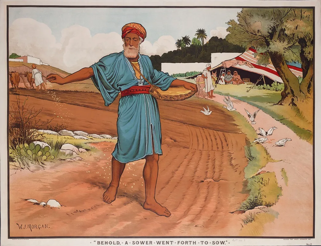 Behold A Sower Went Forth To Sow Wall Art by Walter Jenks Morgan - High-Resolution Digital Print