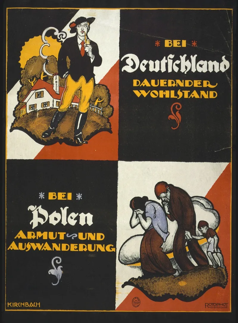 Bei Deutschland Dauern Der Wohlstand Bei Polen Armut Und Auswanderung Wall Art by Fritz Gottfried Kirchbach - High-Resolution Digital Print