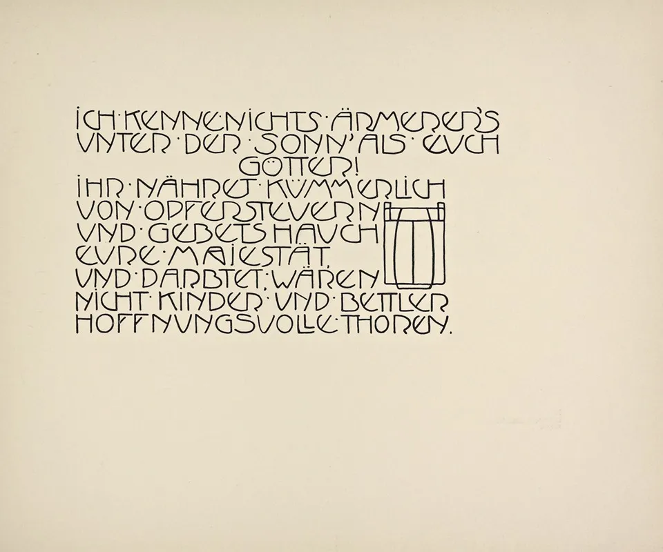 Beispiele Kunstlerischer Schrift Pl 002 Wall Art by Rudolf von Larisch - High-Resolution Digital Print