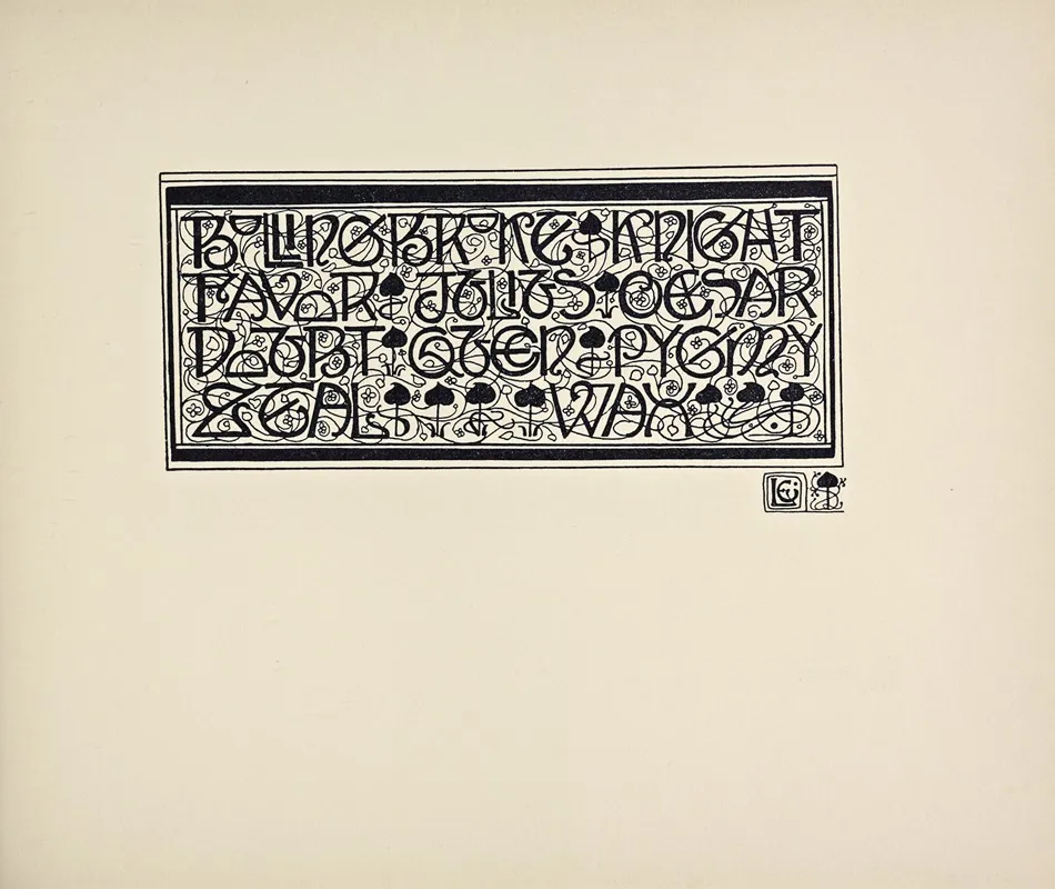 Beispiele Kunstlerischer Schrift Pl 016 Wall Art by Rudolf von Larisch - High-Resolution Digital Print