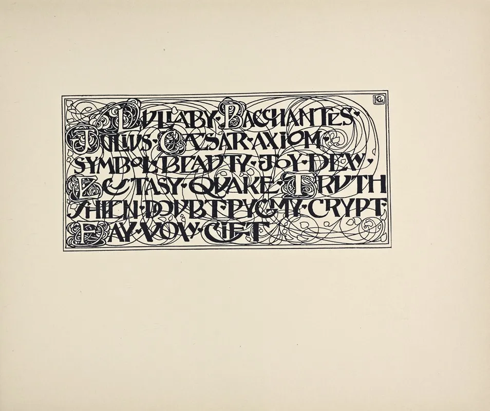 Beispiele Kunstlerischer Schrift Pl 017 Wall Art by Rudolf von Larisch - High-Resolution Digital Print