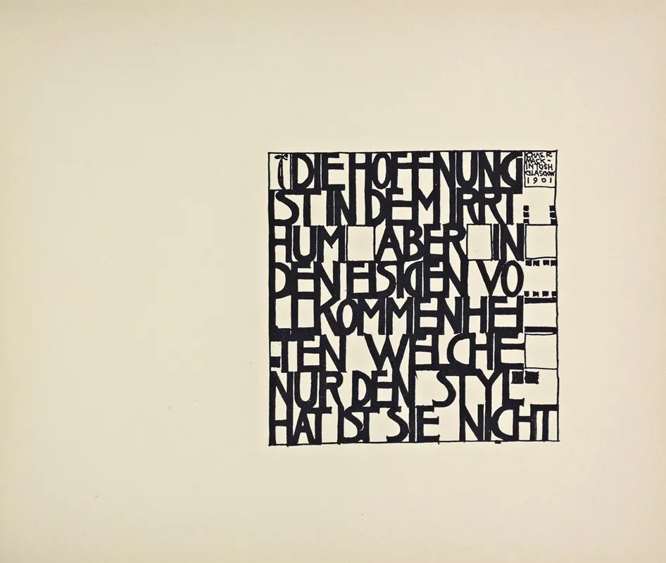 Beispiele Kunstlerischer Schrift Pl 020 Wall Art by Rudolf von Larisch - High-Resolution Digital Print