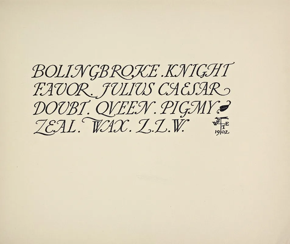 Beispiele Kunstlerischer Schrift Pl 032 Wall Art by Rudolf von Larisch - High-Resolution Digital Print