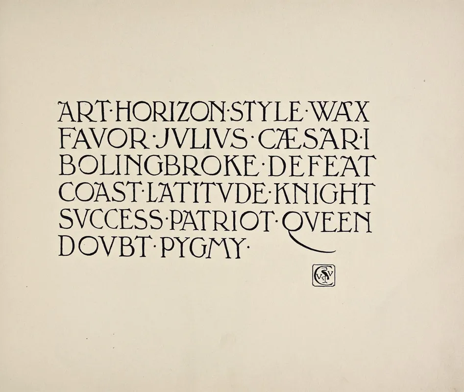 Beispiele Kunstlerischer Schrift Pl 036 Wall Art by Rudolf von Larisch - High-Resolution Digital Print