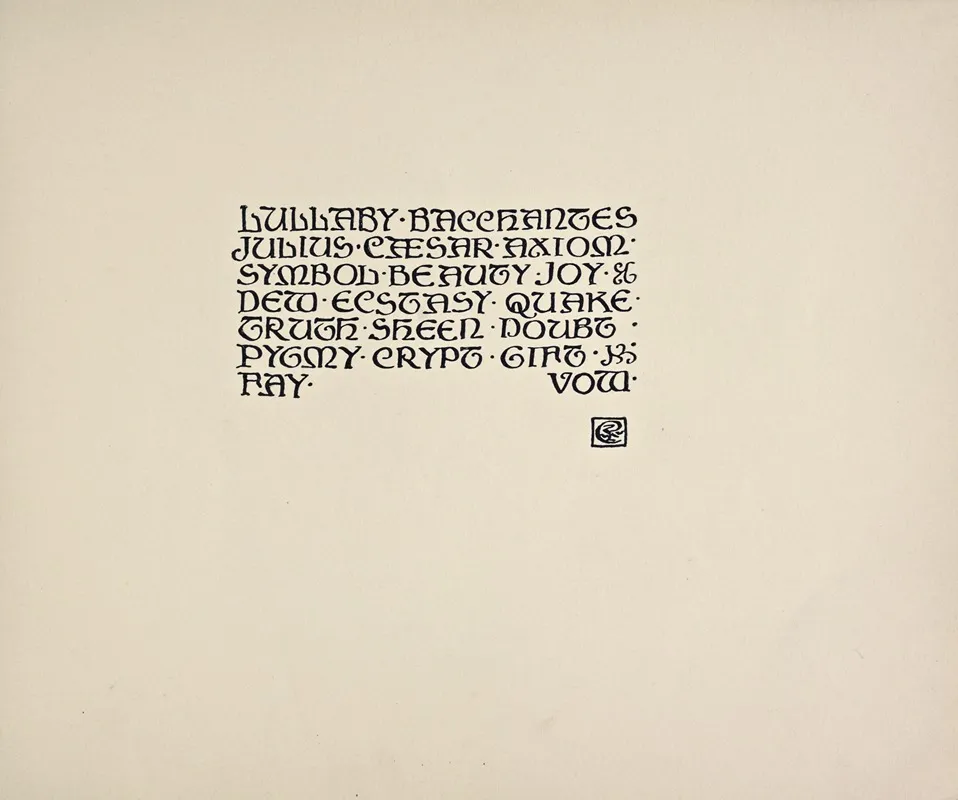Beispiele Kunstlerischer Schrift Pl 037 Wall Art by Rudolf von Larisch - High-Resolution Digital Print