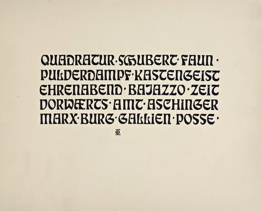 Beispiele Kunstlerischer Schrift Pl 039 Wall Art by Rudolf von Larisch - High-Resolution Digital Print