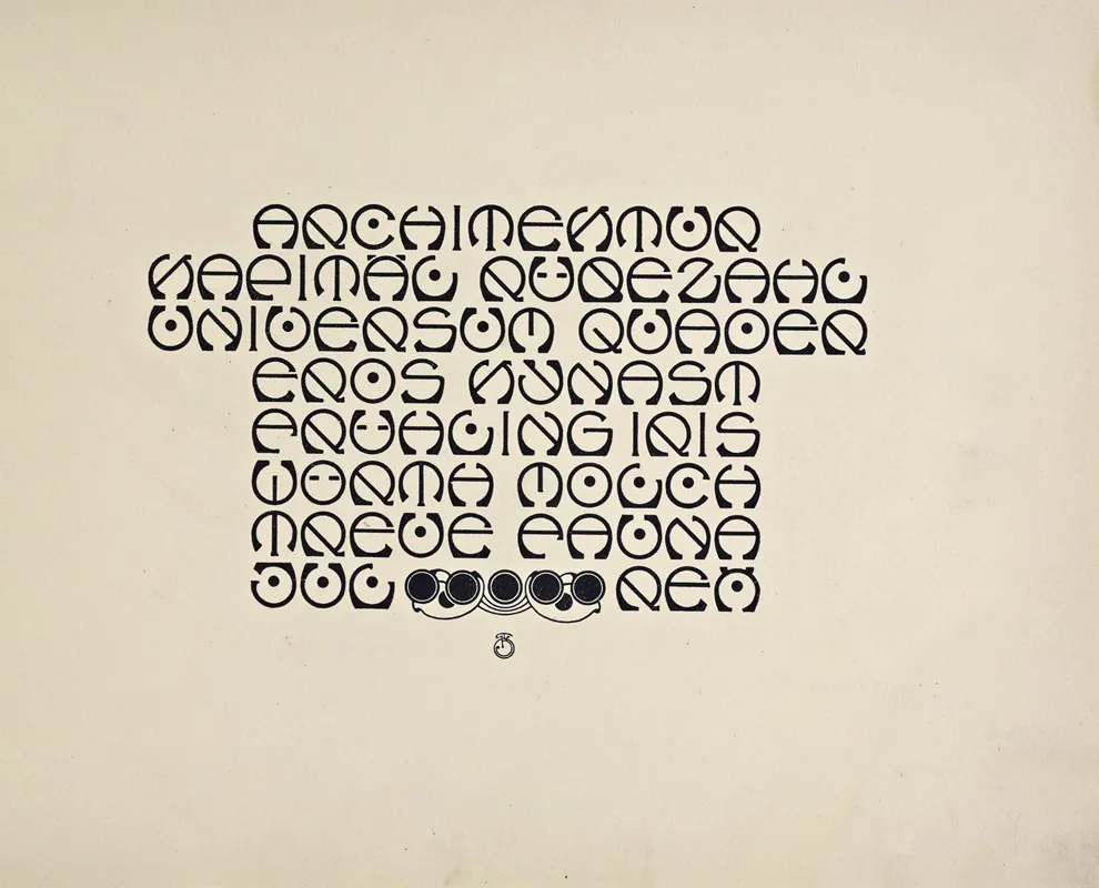 Beispiele Kunstlerischer Schrift Pl 040 Wall Art by Rudolf von Larisch - High-Resolution Digital Print