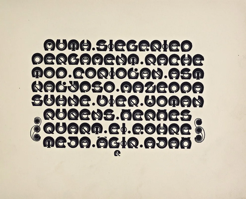 Beispiele Kunstlerischer Schrift Pl 041 Wall Art by Rudolf von Larisch - High-Resolution Digital Print