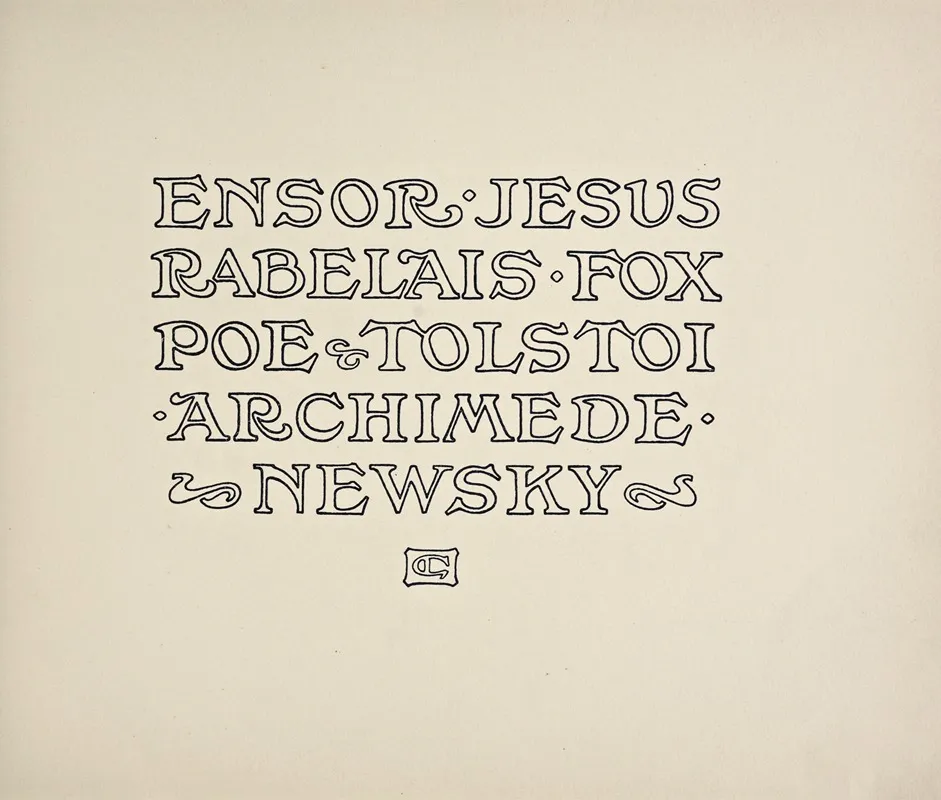 Beispiele Kunstlerischer Schrift Pl 047 Wall Art by Rudolf von Larisch - High-Resolution Digital Print