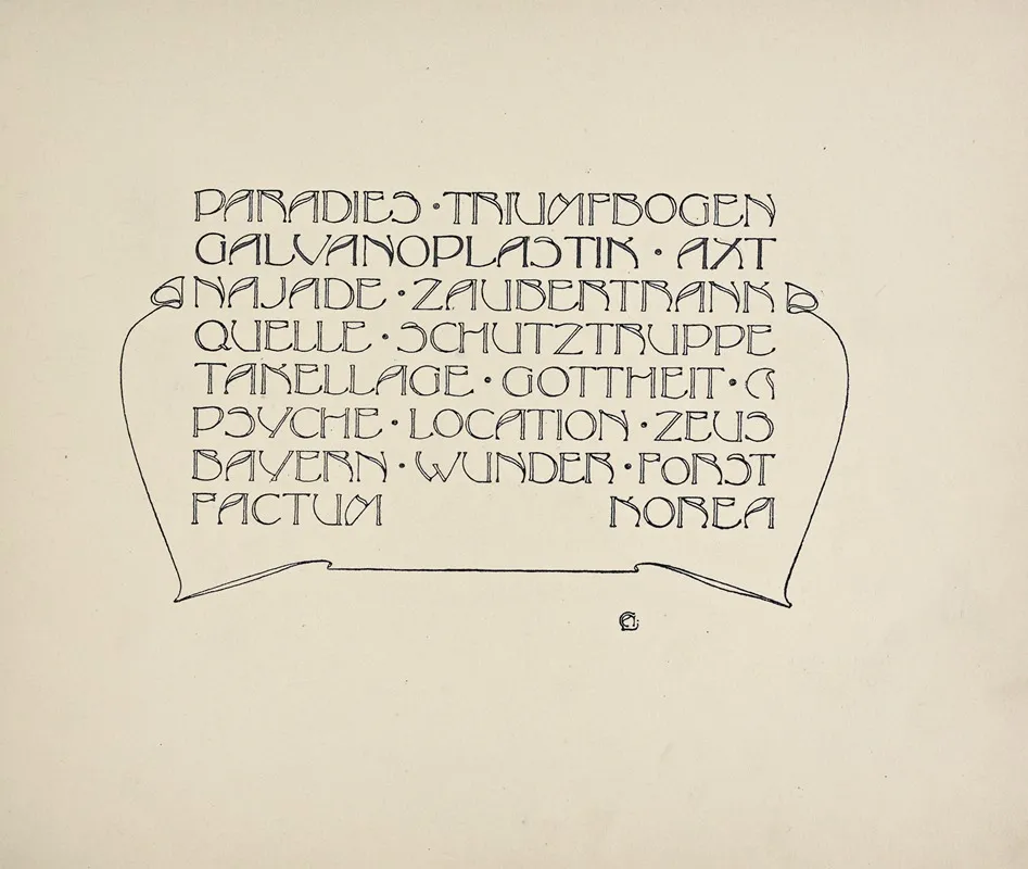 Beispiele Kunstlerischer Schrift Pl 049 Wall Art by Rudolf von Larisch - High-Resolution Digital Print