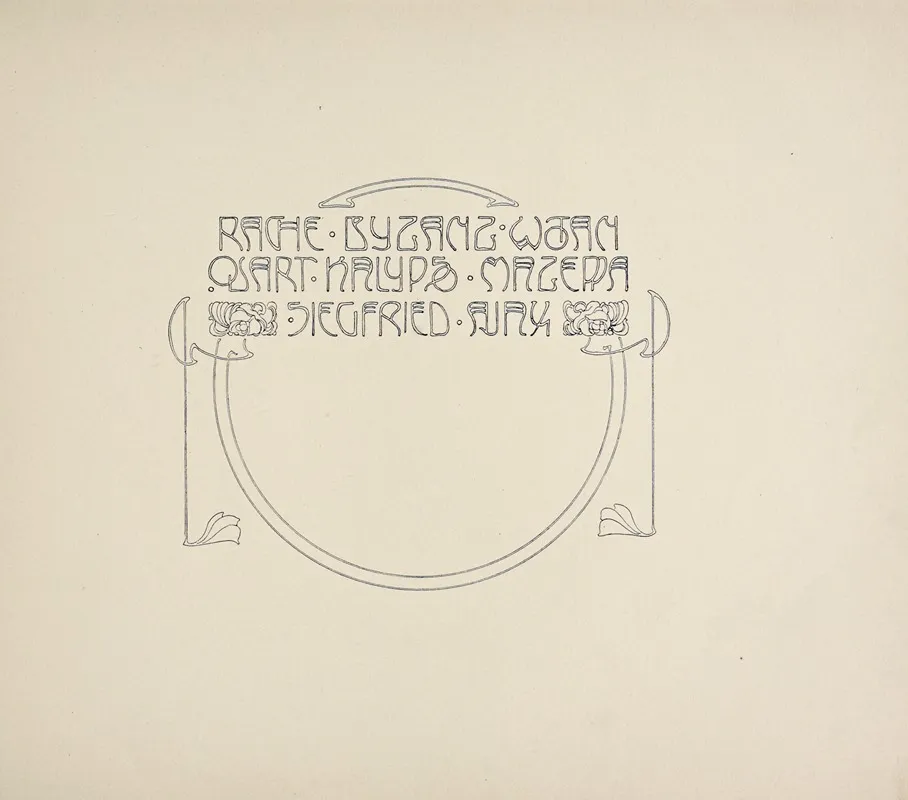 Beispiele Kunstlerischer Schrift Pl 051 Wall Art by Rudolf von Larisch - High-Resolution Digital Print