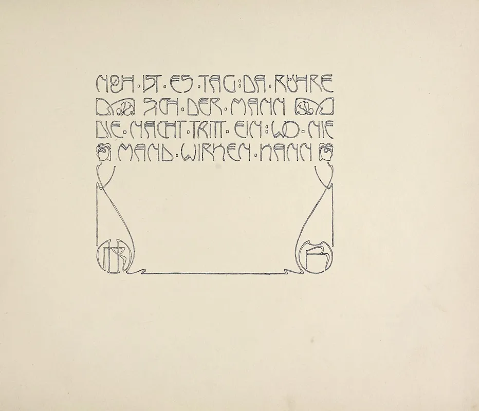 Beispiele Kunstlerischer Schrift Pl 052 Wall Art by Rudolf von Larisch - High-Resolution Digital Print