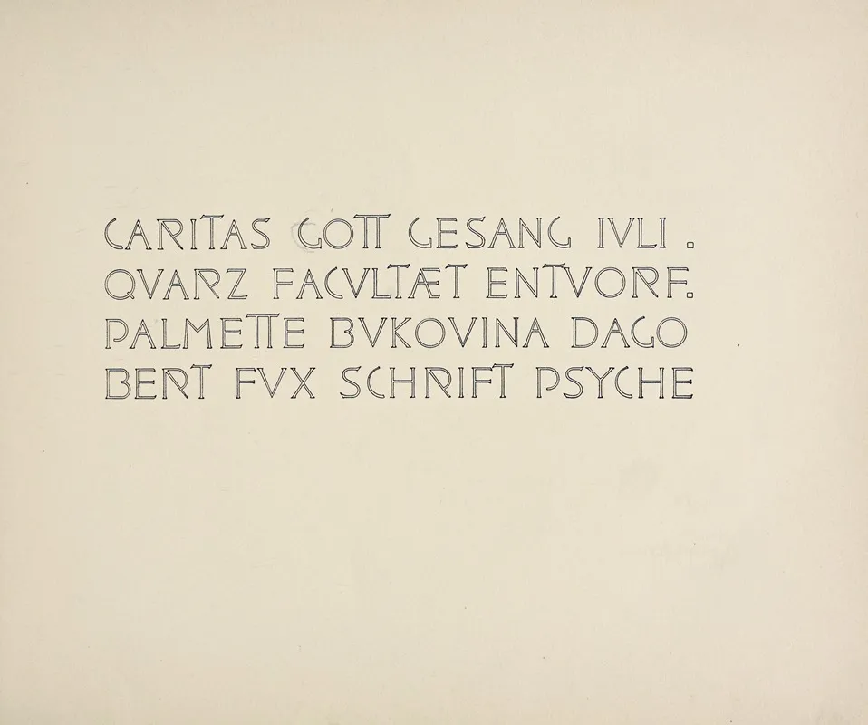 Beispiele Kunstlerischer Schrift Pl 057 Wall Art by Rudolf von Larisch - High-Resolution Digital Print