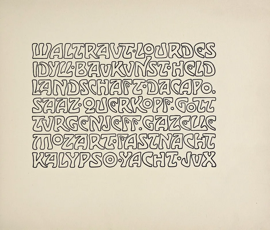 Beispiele Kunstlerischer Schrift Pl 058 Wall Art by Rudolf von Larisch - High-Resolution Digital Print