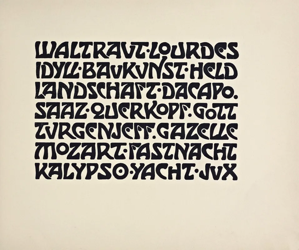Beispiele Kunstlerischer Schrift Pl 059 Wall Art by Rudolf von Larisch - High-Resolution Digital Print