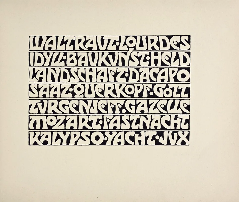 Beispiele Kunstlerischer Schrift Pl 060 Wall Art by Rudolf von Larisch - High-Resolution Digital Print