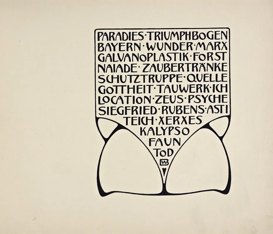 Beispiele Kunstlerischer Schrift Pl 064 Wall Art by Rudolf von Larisch - High-Resolution Digital Print