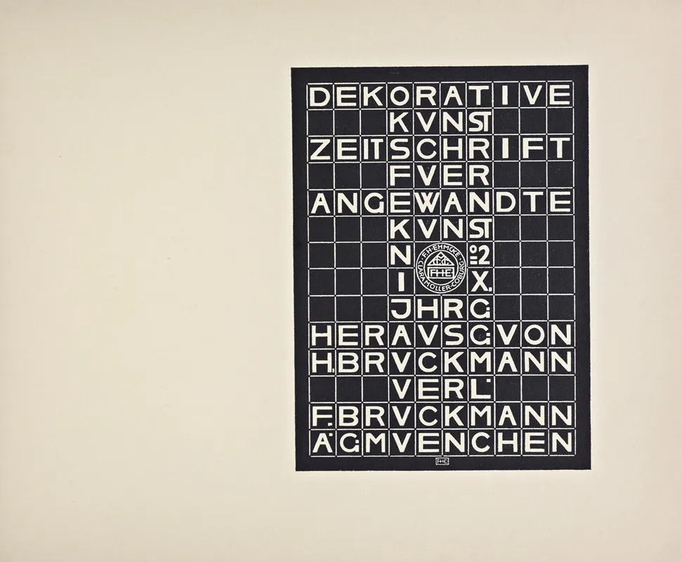 Beispiele Kunstlerischer Schrift Pl 075 Wall Art by Rudolf von Larisch - High-Resolution Digital Print