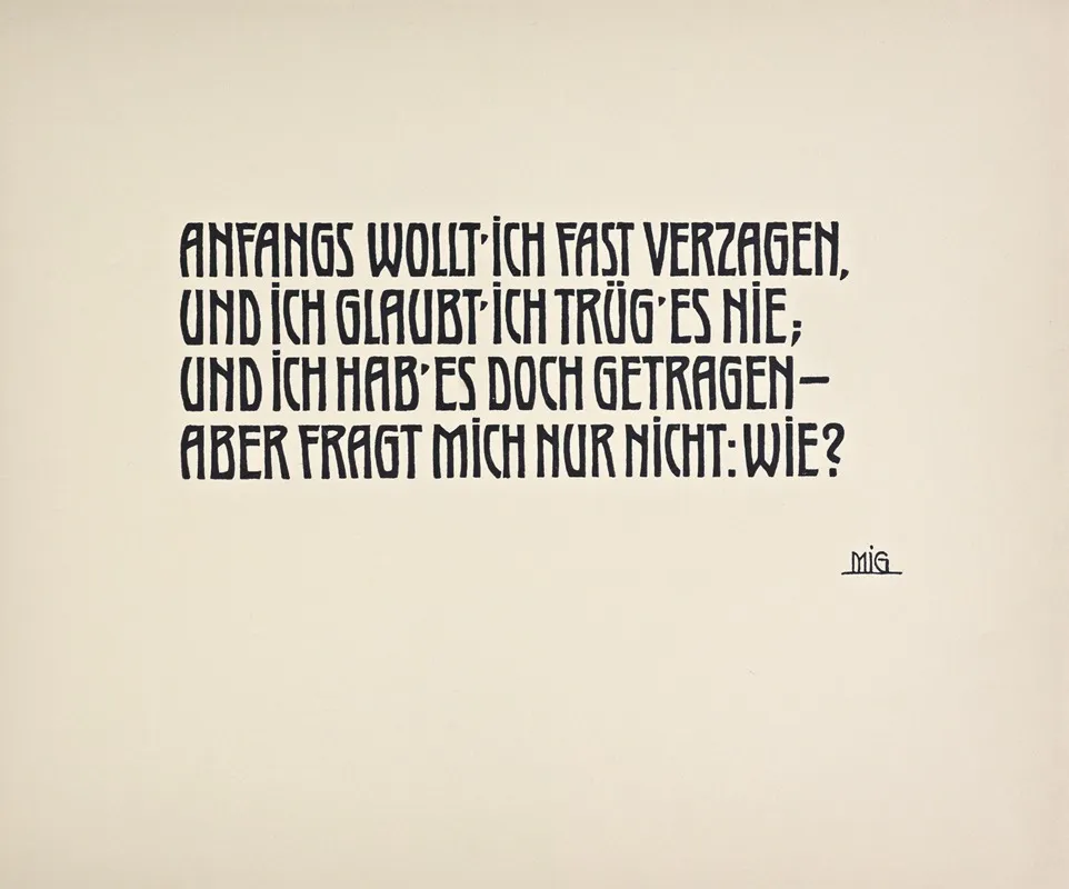 Beispiele Kunstlerischer Schrift Pl 077 Wall Art by Rudolf von Larisch - High-Resolution Digital Print