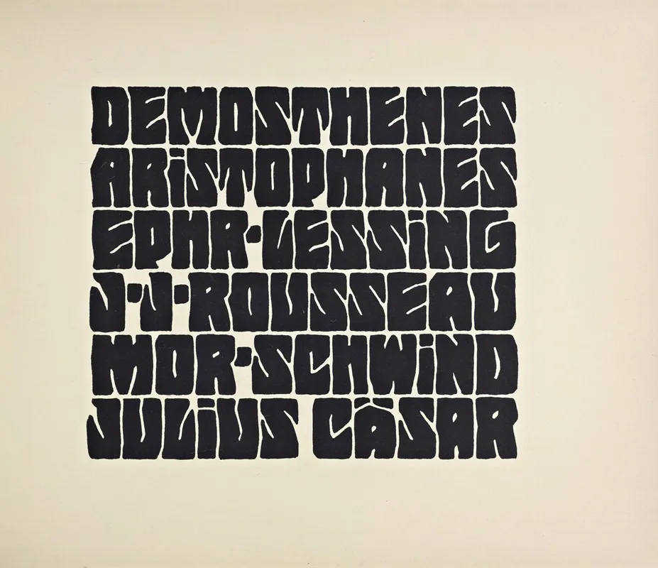 Beispiele Kunstlerischer Schrift Pl 082 Wall Art by Rudolf von Larisch - High-Resolution Digital Print