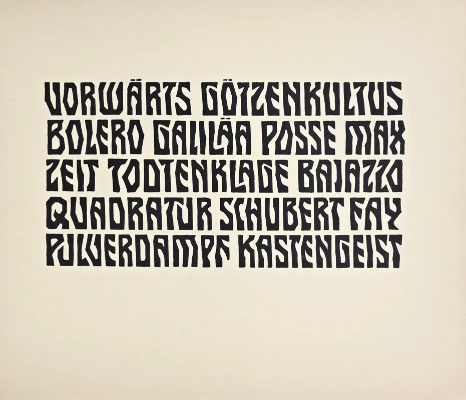 Beispiele Kunstlerischer Schrift Pl 087 Wall Art by Rudolf von Larisch - High-Resolution Digital Print