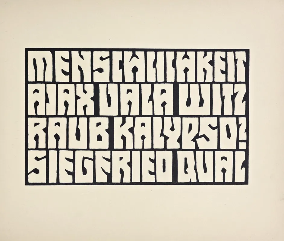 Beispiele Kunstlerischer Schrift Pl 088 Wall Art by Rudolf von Larisch - High-Resolution Digital Print