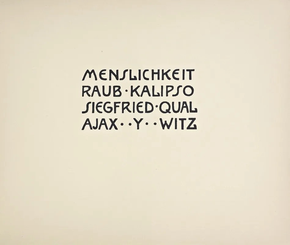 Beispiele Kunstlerischer Schrift Pl 093 Wall Art by Rudolf von Larisch - High-Resolution Digital Print