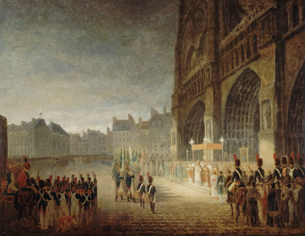 Benediction Des Drapeaux Sur Le Parvis De Notre Dame