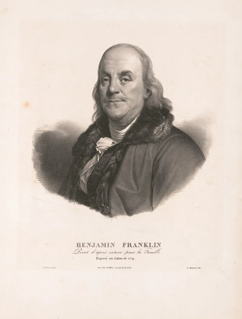 Benjamin Franklin 12 Wall Art by Joseph-Siffrède Duplessis - High-Resolution Digital Print
