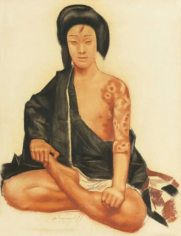 Benten Kozo Kikunosuke Wall Art by Alexandre Jacovleff - High-Resolution Digital Print