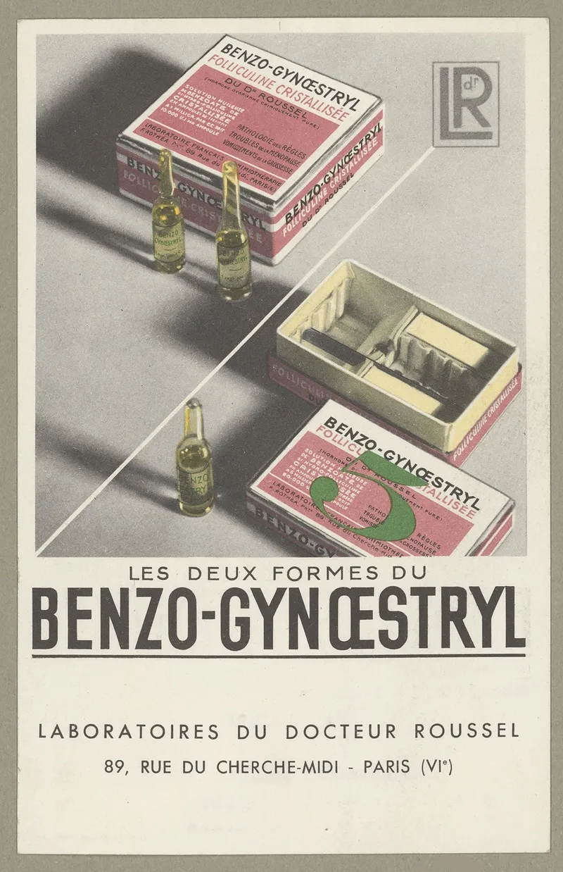 Benzo Gynoestryl Wall Art by Laboratoires du docteur Roussel - High-Resolution Digital Print