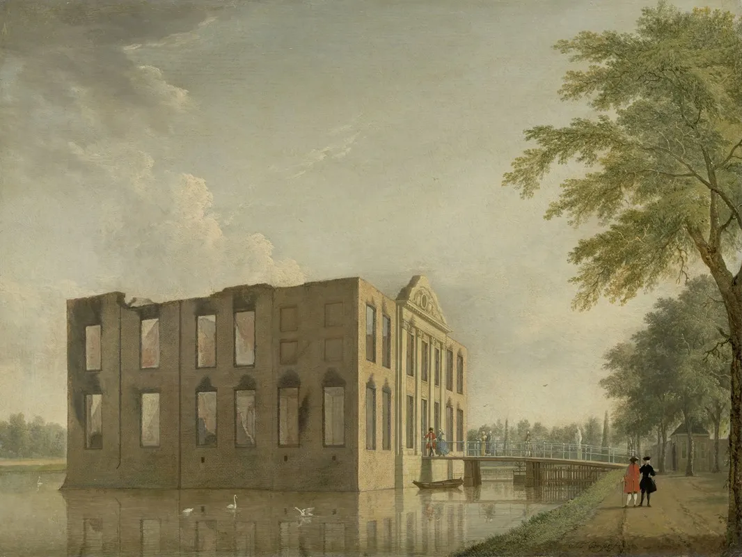 Berckenrode Castle In Heemstede After The Fire Wall Art by Jan ten Compe - High-Resolution Digital Print