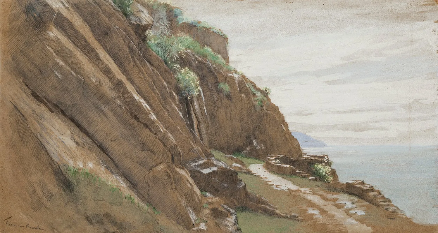 Berghang Bei Monterosso Al Mare Wall Art by George von Hoesslin - High-Resolution Digital Print