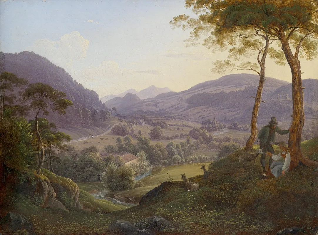 Berglandschaft Bei Salzburg Mit Jungem Paar