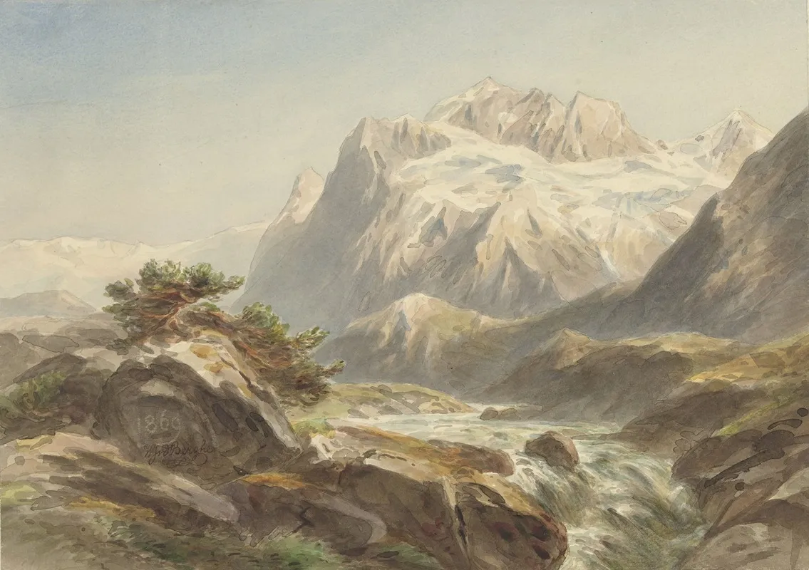 Berglandschap 4 Wall Art by Willem Jan van den Berghe - High-Resolution Digital Print