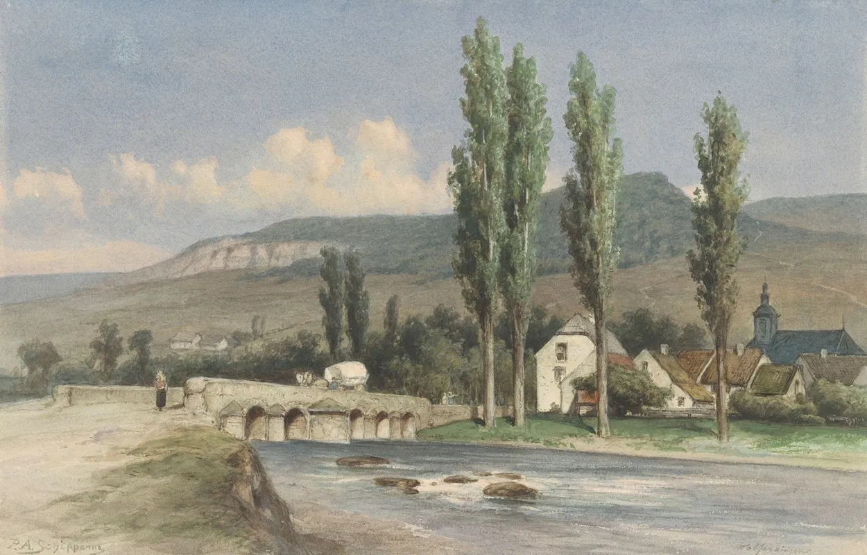 Berglandschap Bij Walferdange Luxemburg Wall Art by Piet Schipperus - High-Resolution Digital Print