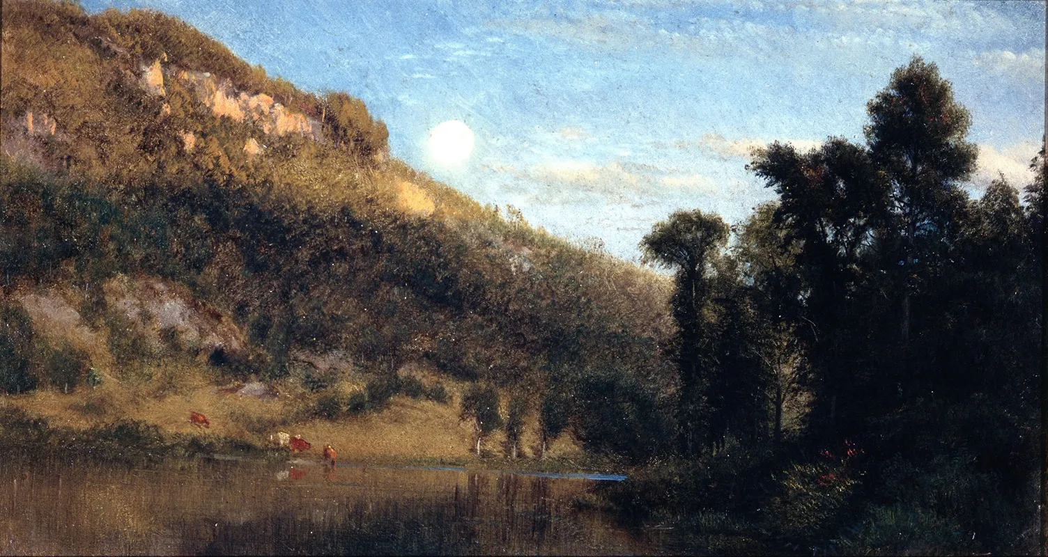 Berkshire Foothills Full Moon Over Meadowbrook