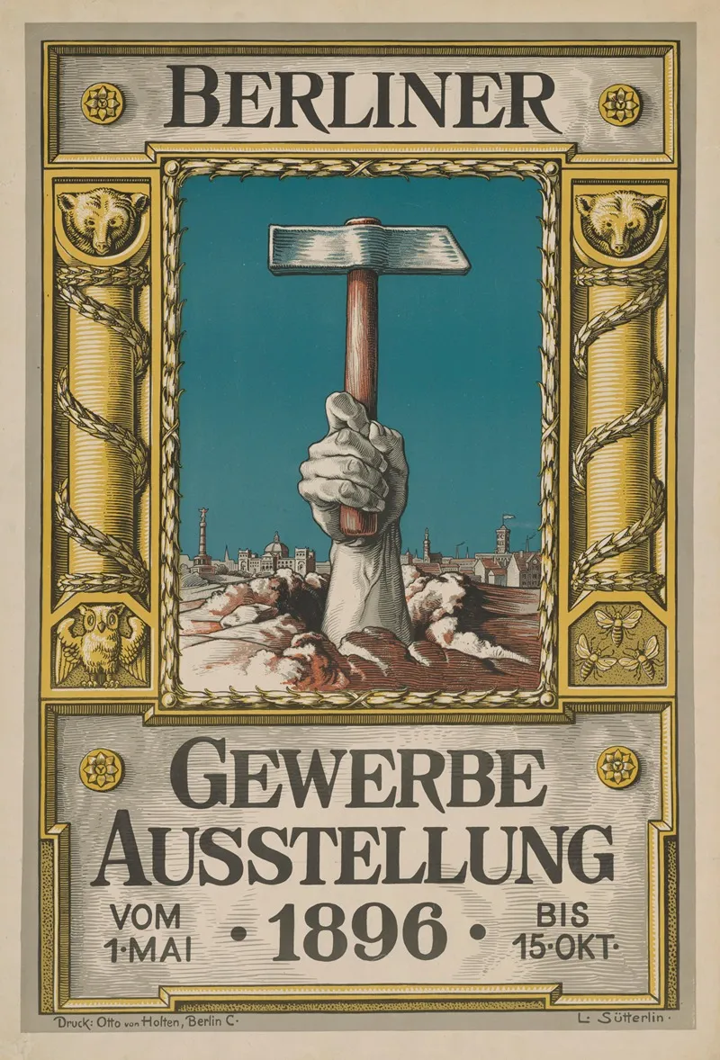 Berliner Gewerbe Ausstellung 1896 2 Wall Art by Ludwig Sütterlin - High-Resolution Digital Print