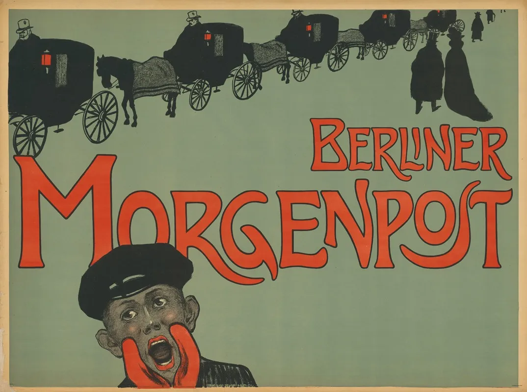 Berliner Morgenpost Prosit Neujahr 1901 Wall Art by Edmund Edel - High-Resolution Digital Print