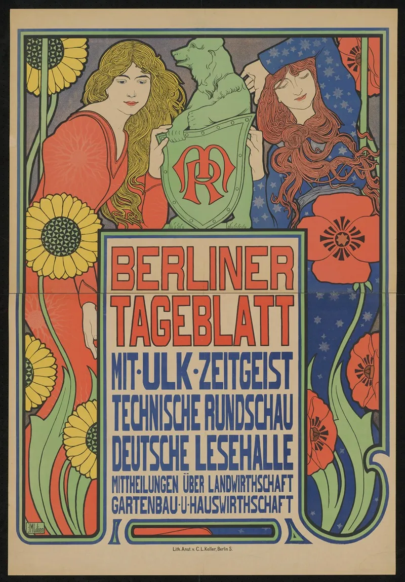 Berliner Tageblatt Wall Art by Ephraim Moses Lilien - High-Resolution Digital Print