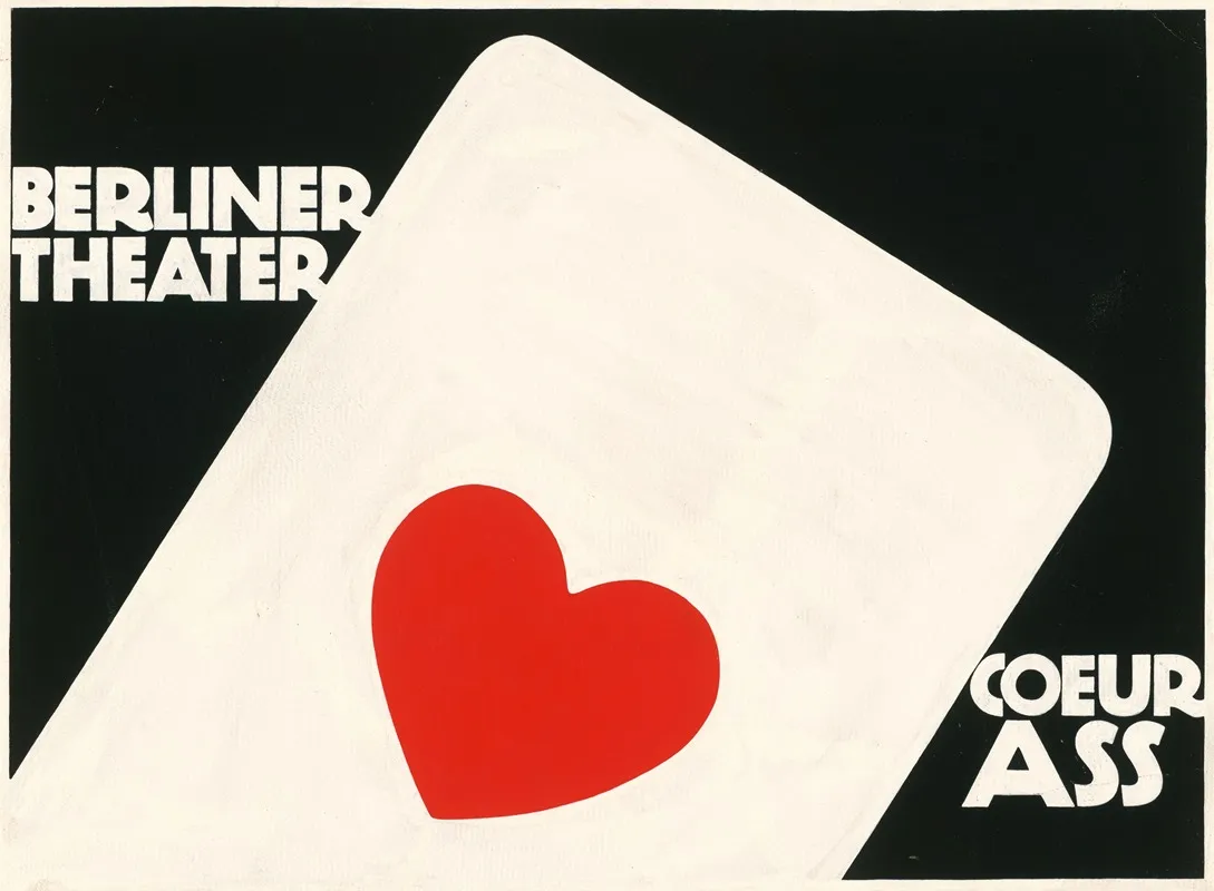 Berliner Theater Coeur Ass Wall Art by Julius Klinger - High-Resolution Digital Print