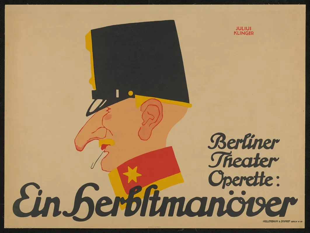 Berliner Theater Operette Herbstmanover Wall Art by Julius Klinger - High-Resolution Digital Print
