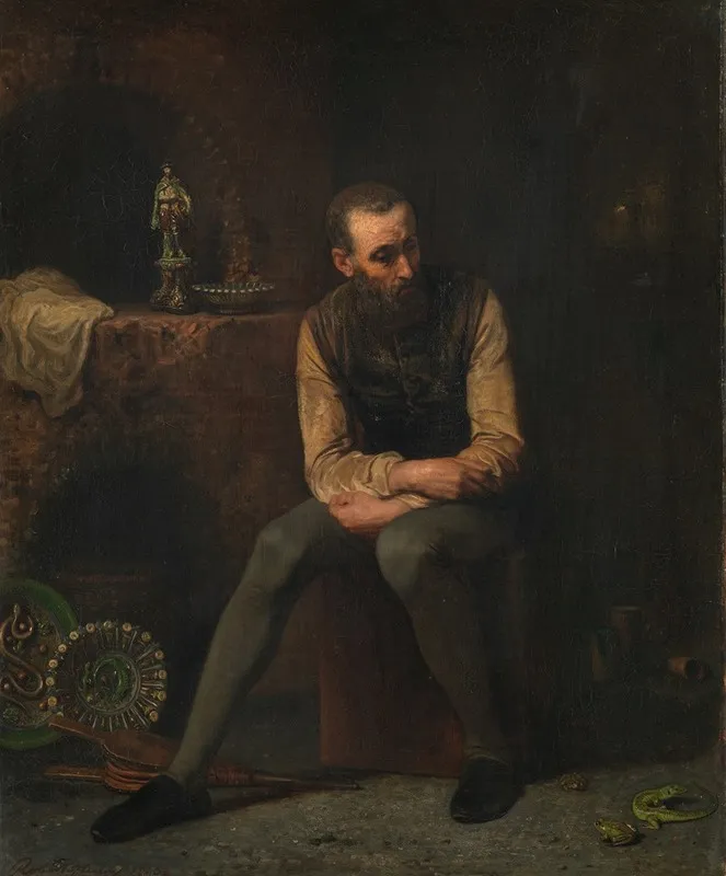 Bernard De Palissy In His Workshop Wall Art by Joseph Nicolas Robert-Fleury - High-Resolution Digital Print